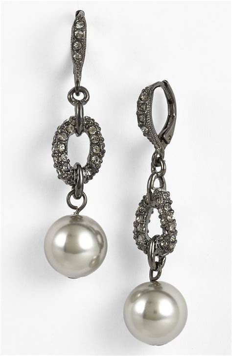 givenchy glass pearl drop earrings|Givenchy earrings price list.